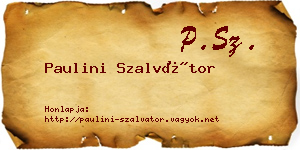 Paulini Szalvátor névjegykártya